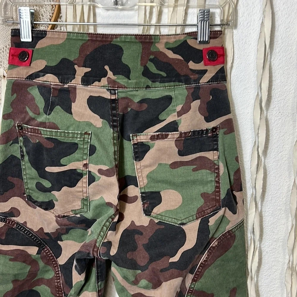 Veronica Beard High Rise Kane Camo Straight Leg Pant Size 25 - Picture 7 of 12